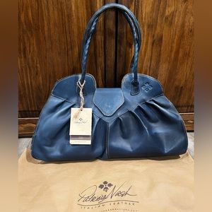 Patricia Nash Lione Rare Blue Satchel Bag